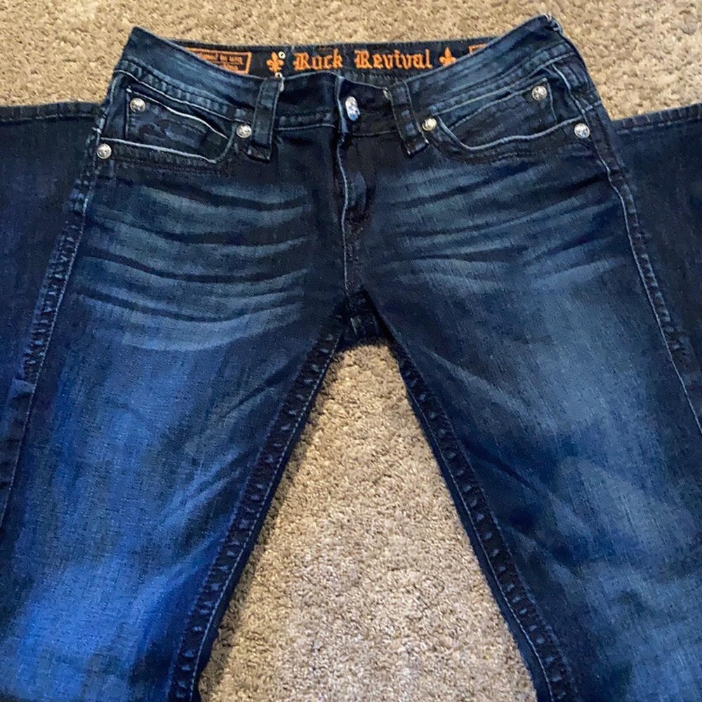 Rock Revival Blue Jeans